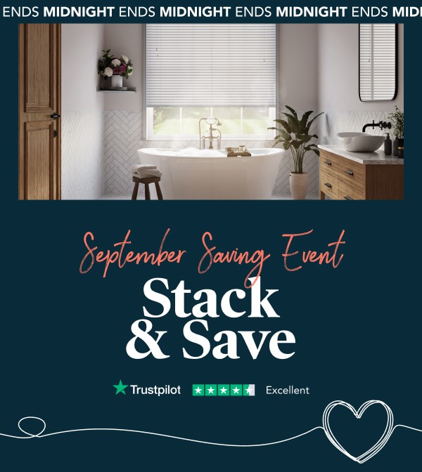 September saving event - Stack & save ends midnight