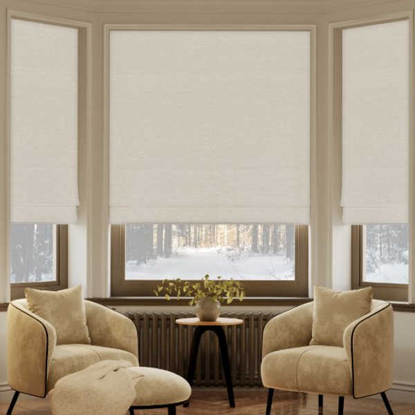 Thermal roman blinds