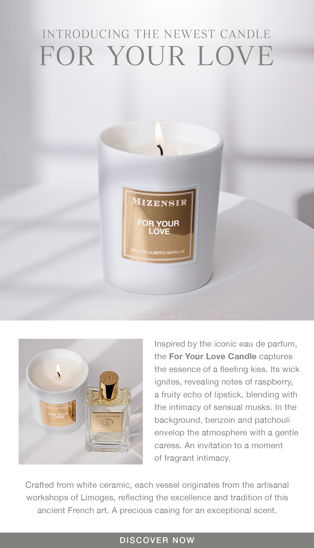 Introducing the newest candle For Your Love Mizensir Parfums