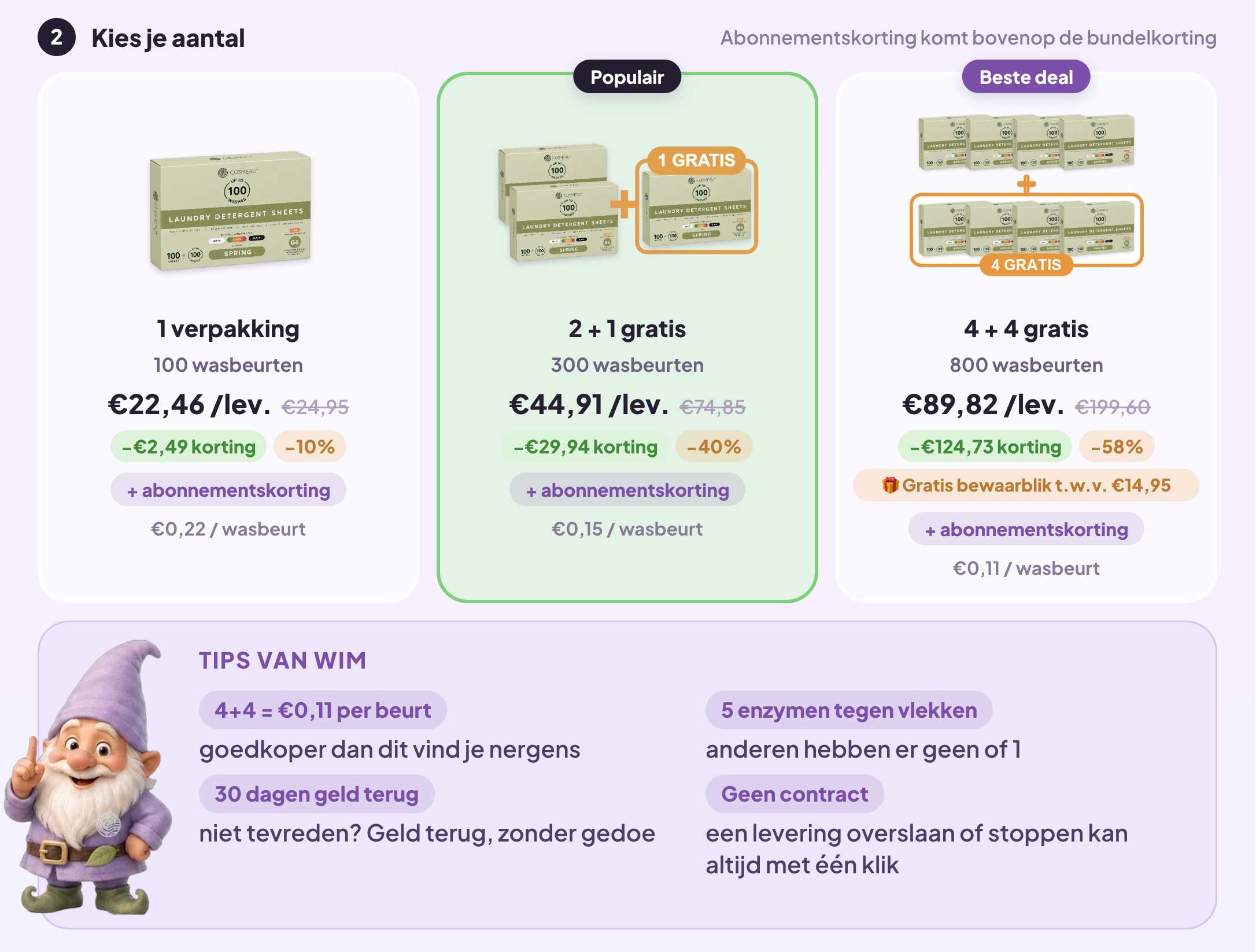 Cosmeau abonnements- en bundelkortingen