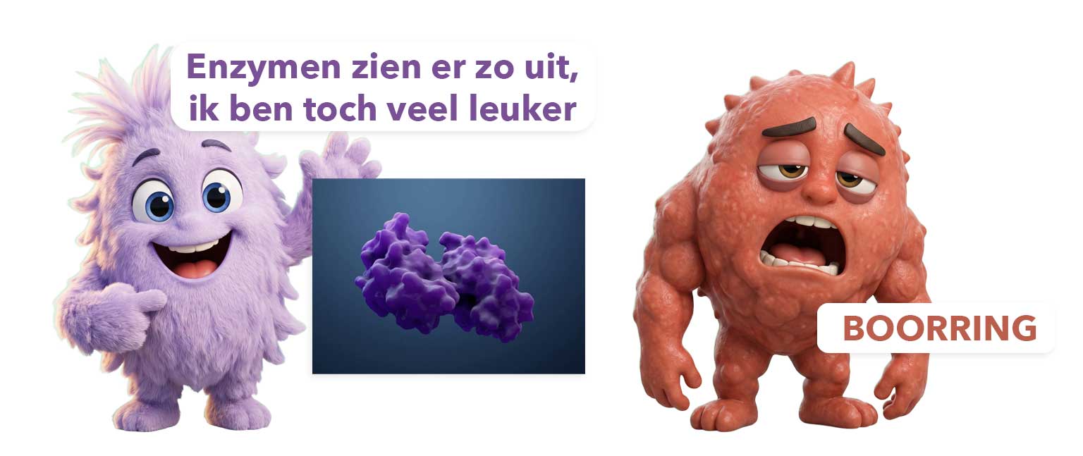 Cosmeau enzymkarakters leggen enzymen uit