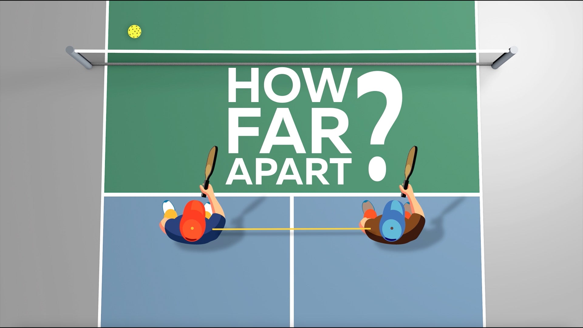 How far apart should I be from my pickleball partner?