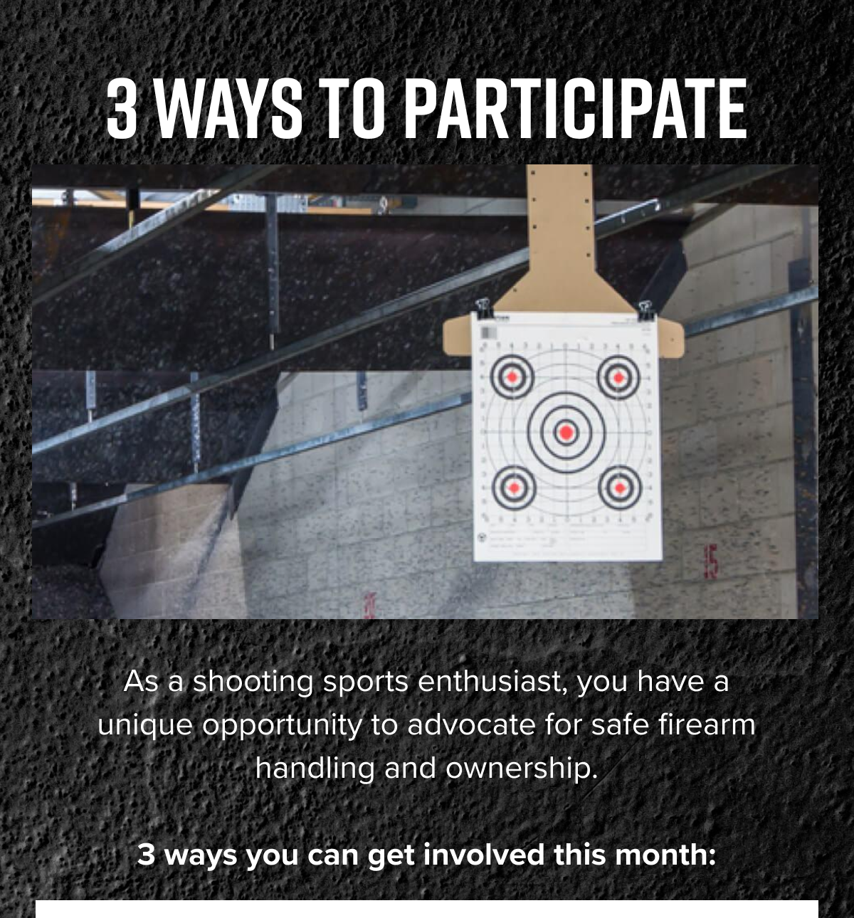 3 WAYS TO PARTICIPATE