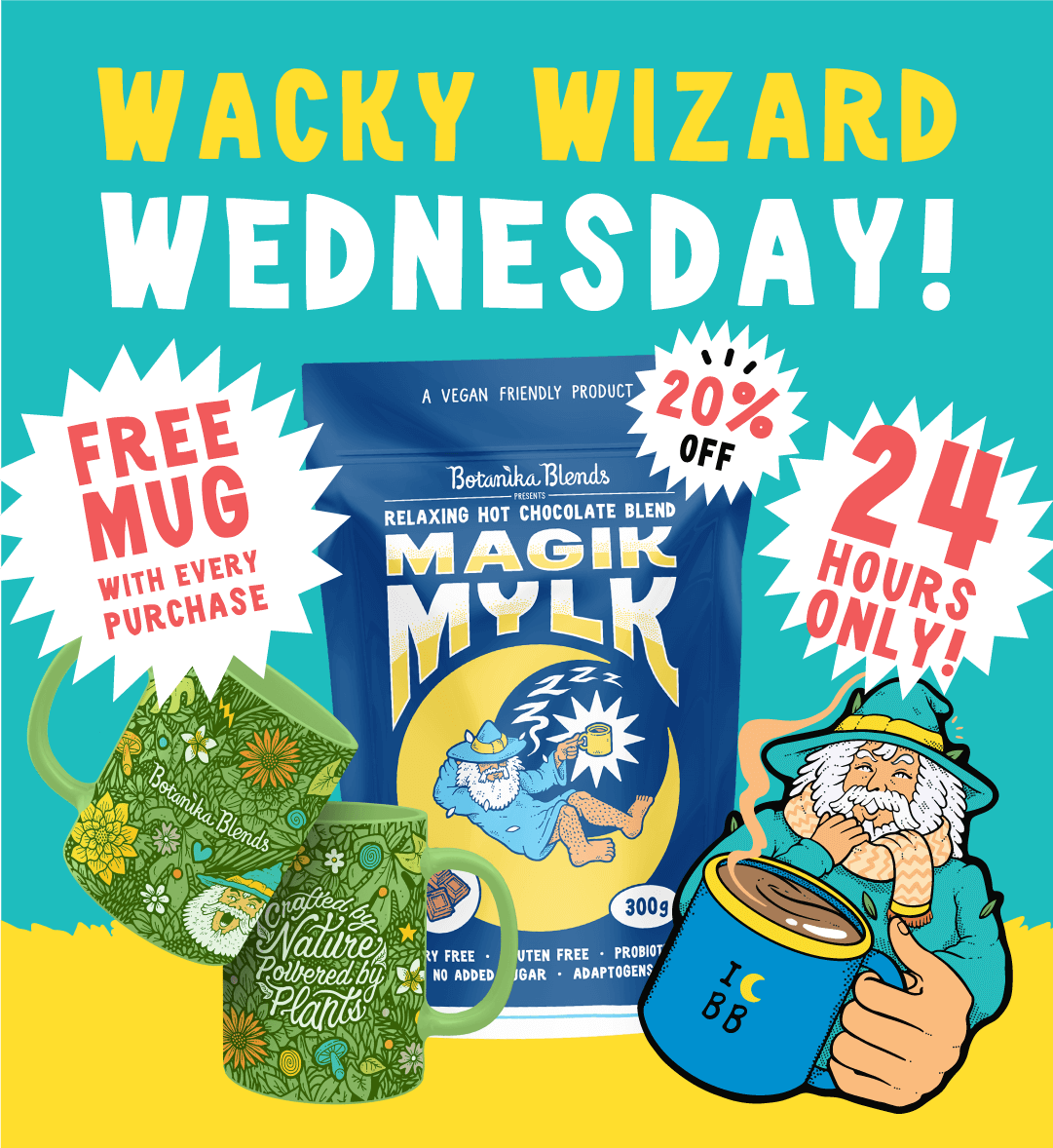 It's Wacky Wizard Wednesday! 20 OFF TODAY ONLY! Botanika Blends