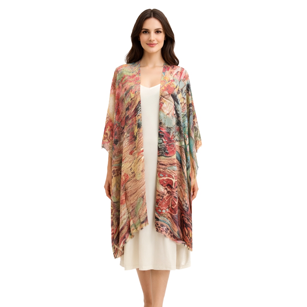 Butterflies Kimono - Dusty Rose
