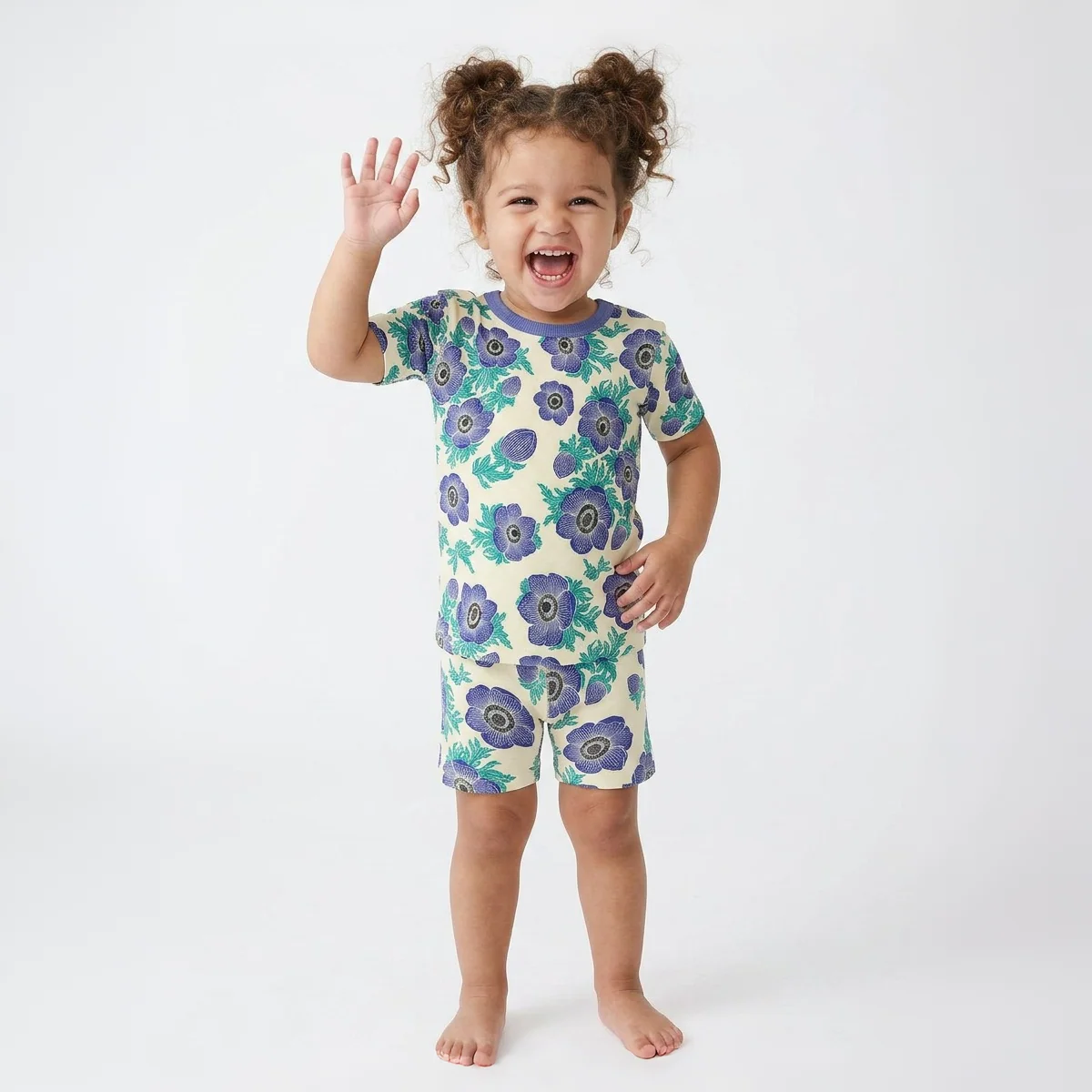 Purple Poppies Shortie PJs