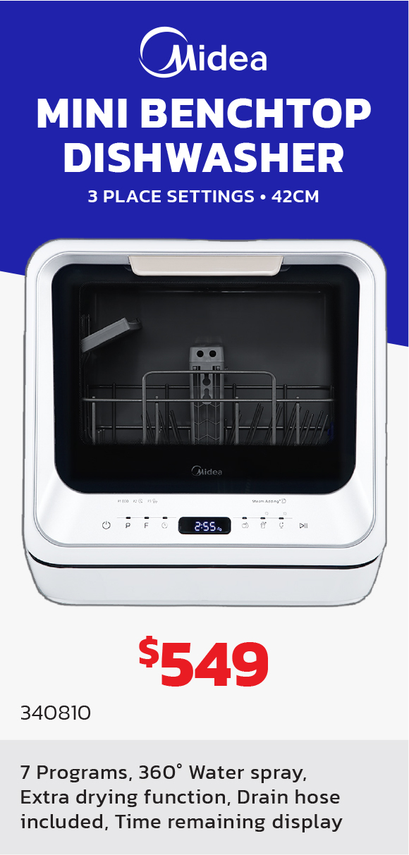 Midea Mini Benchtop Dishwasher 42cm 549