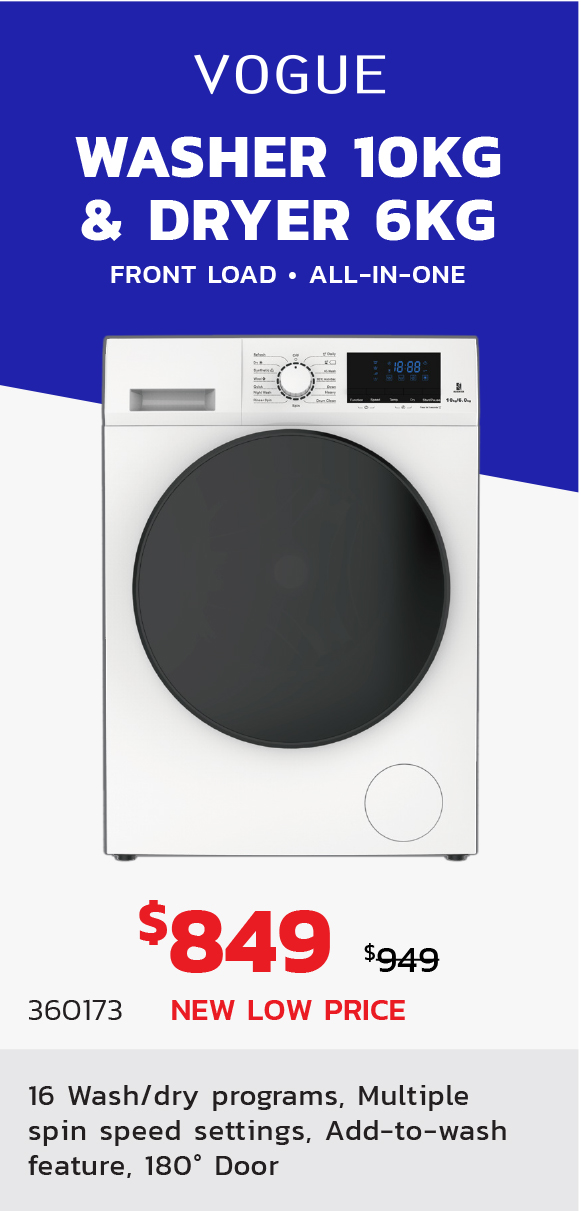 Vogue 10kg Washer & 6Kg Dryer 849