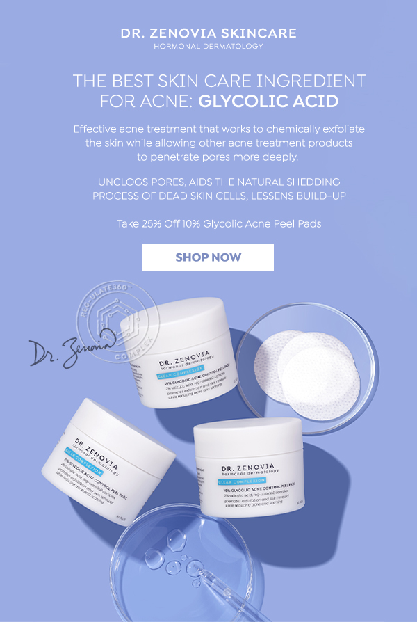 25% Off 10% Glycolic Acne Control Peel Pads