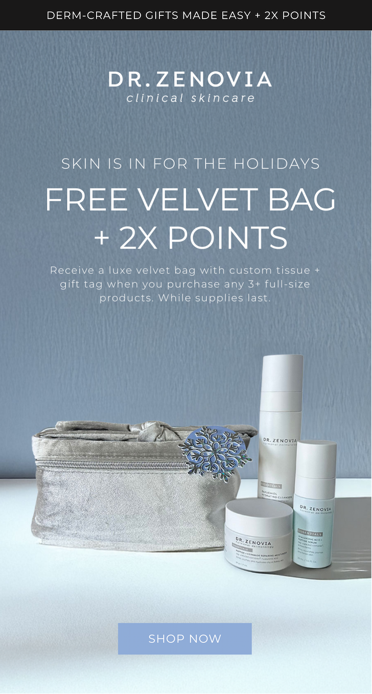 Free Velvet Bag + 2x Points