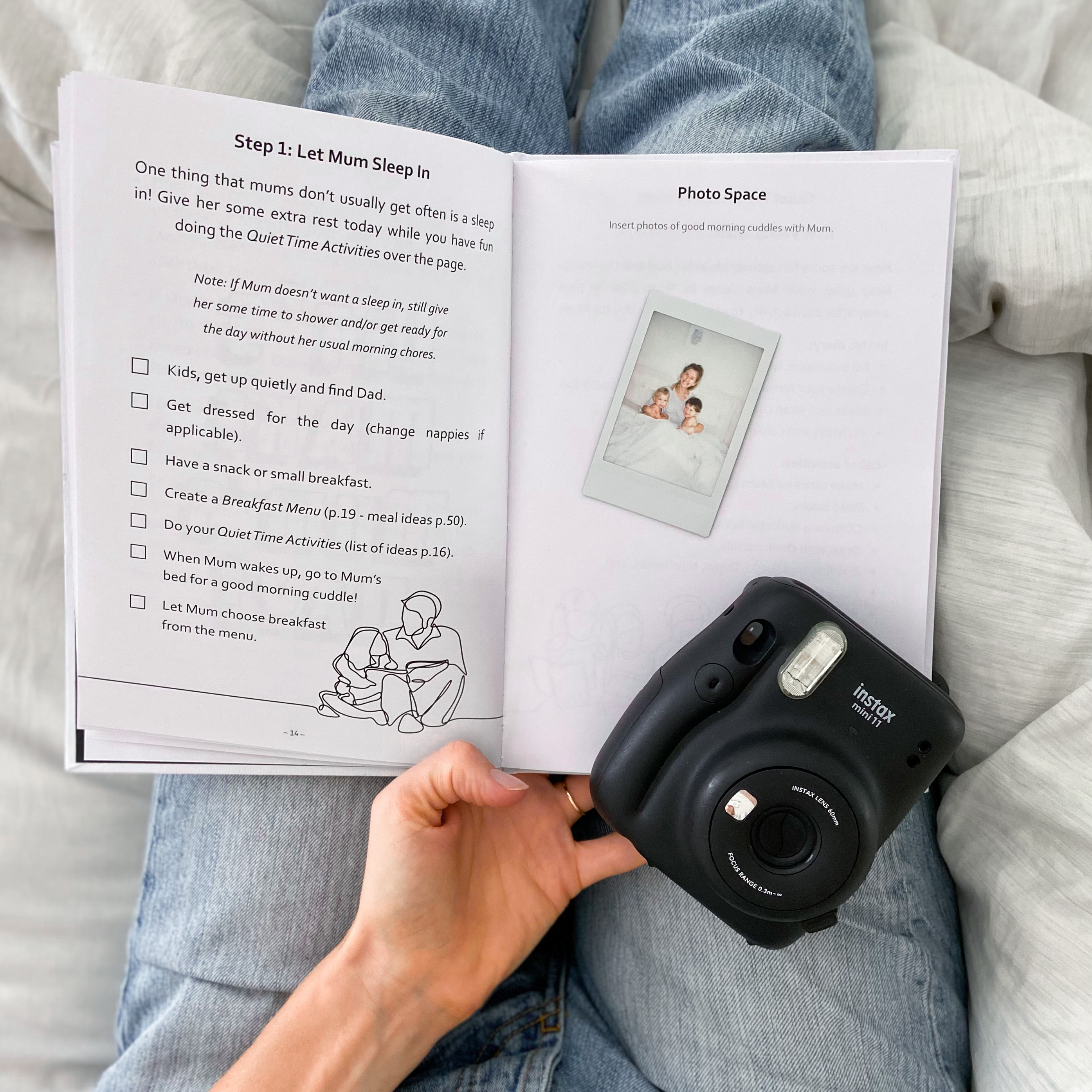 Making Mum's Day Diary by Dad Certified with camera