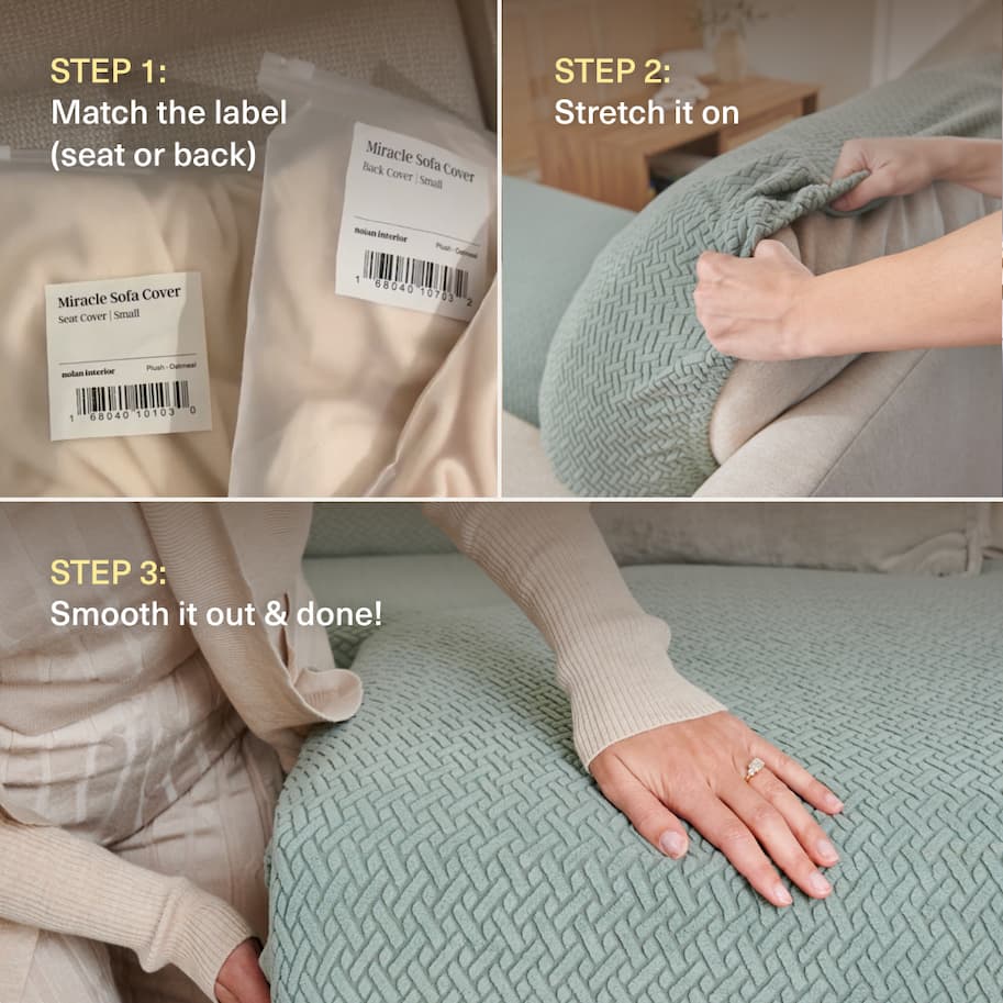 Step 1: Match The Label Step 2: Stretch it on Step 3: Smooth it out and done!