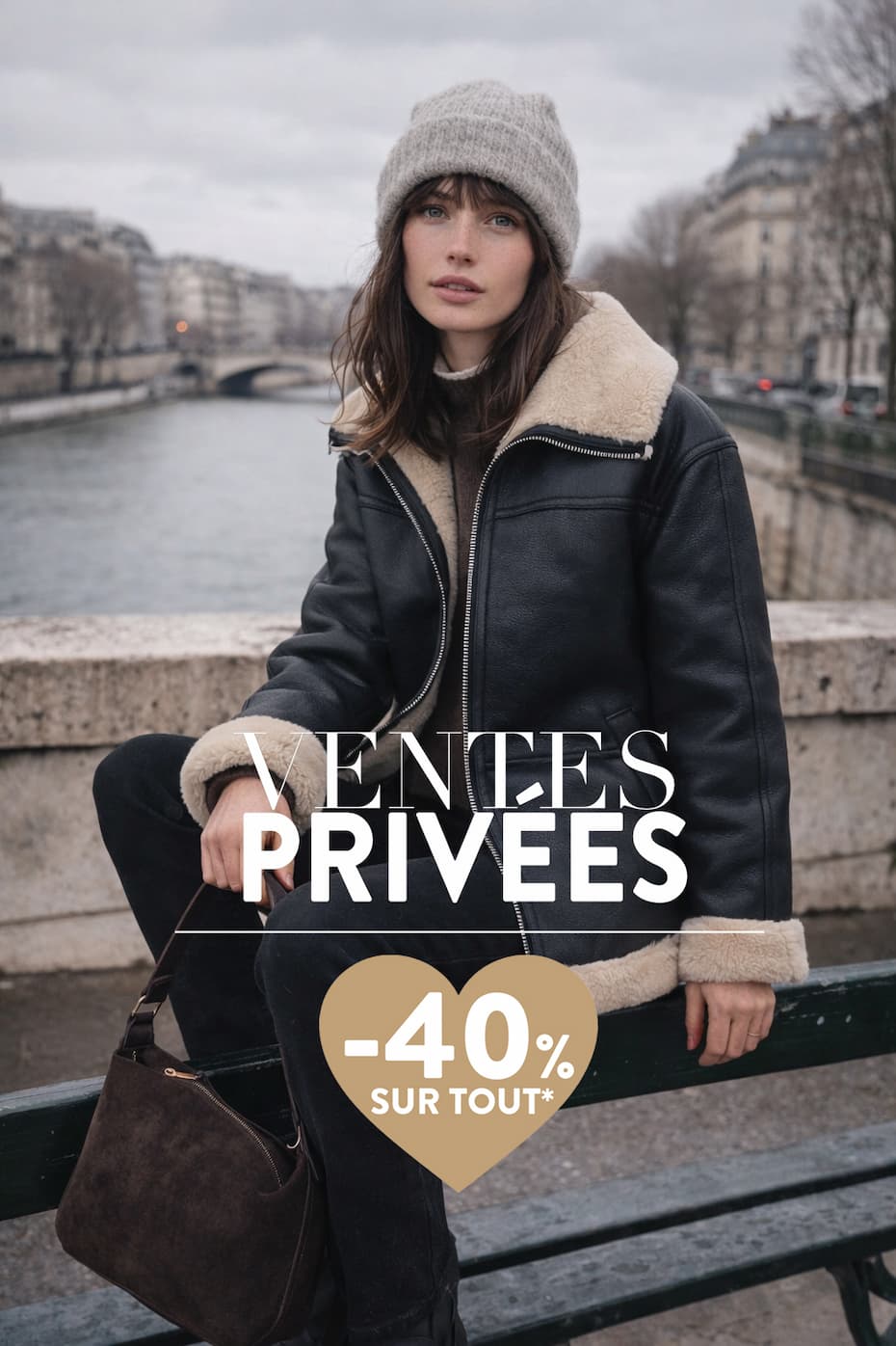 an image of a woman wearing a blue sweater and hat