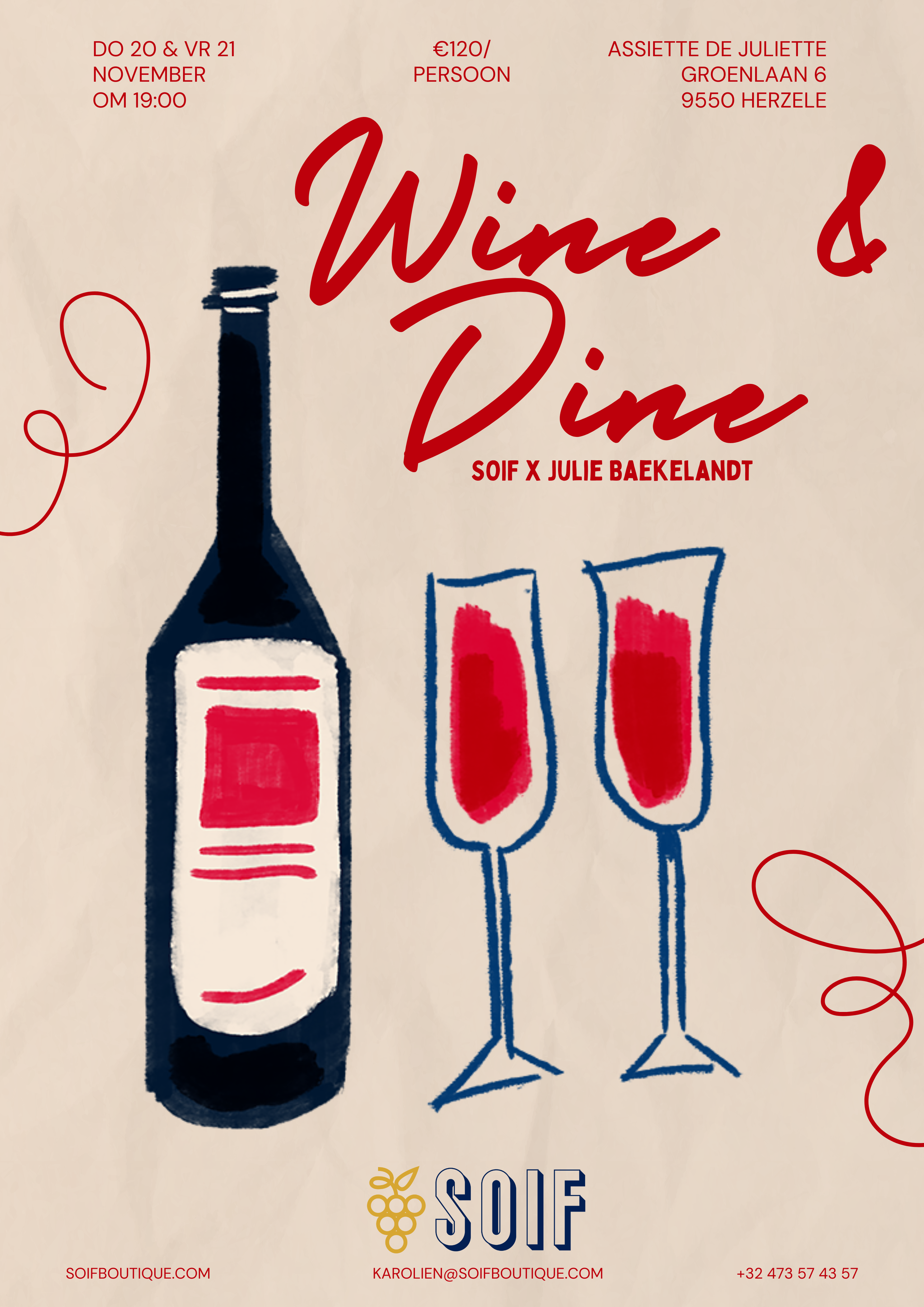 Wine & Dine – officiële flyer