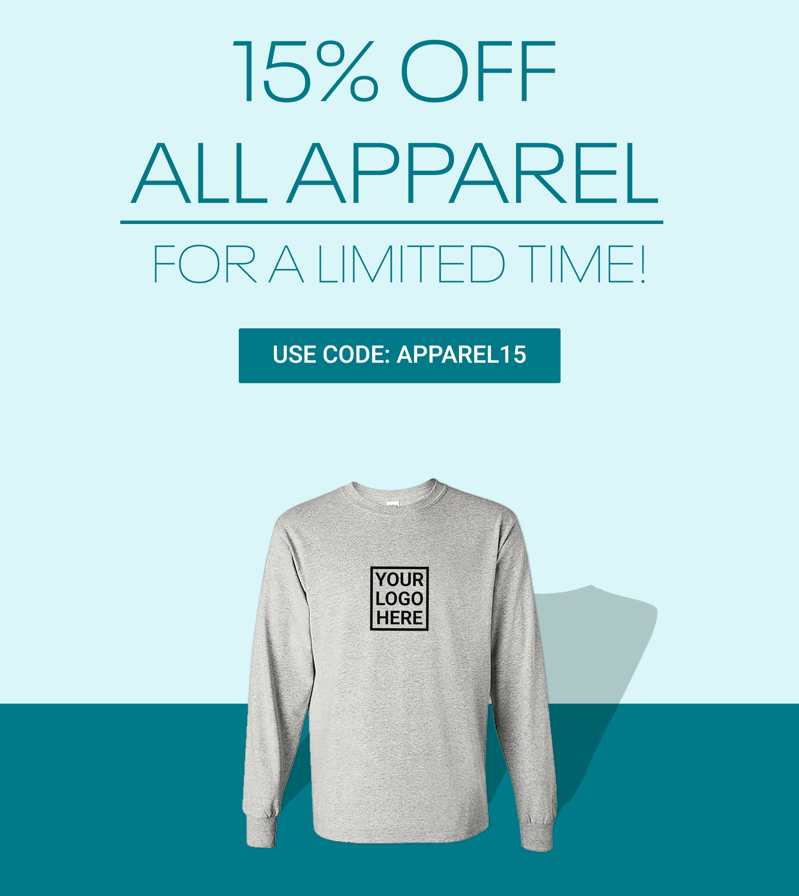 15% off apparel use code: apparel15