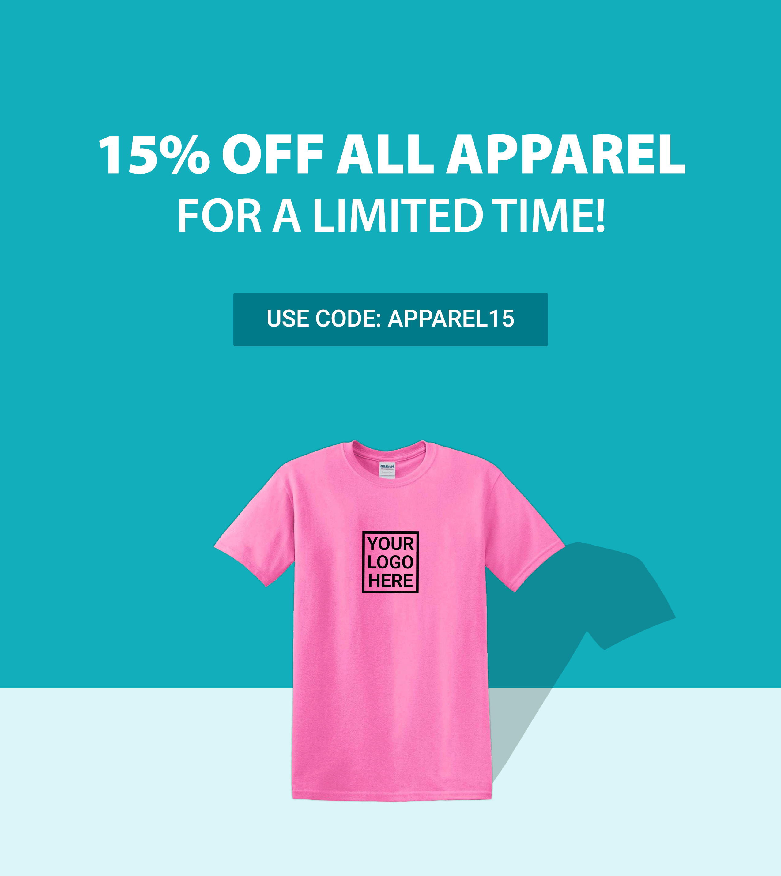 15% off all apparel for a limited time use code: apparel15