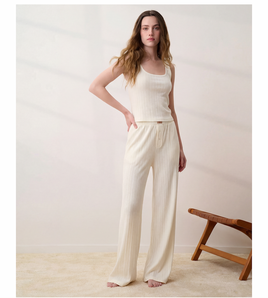 pointelle buttercream pant 