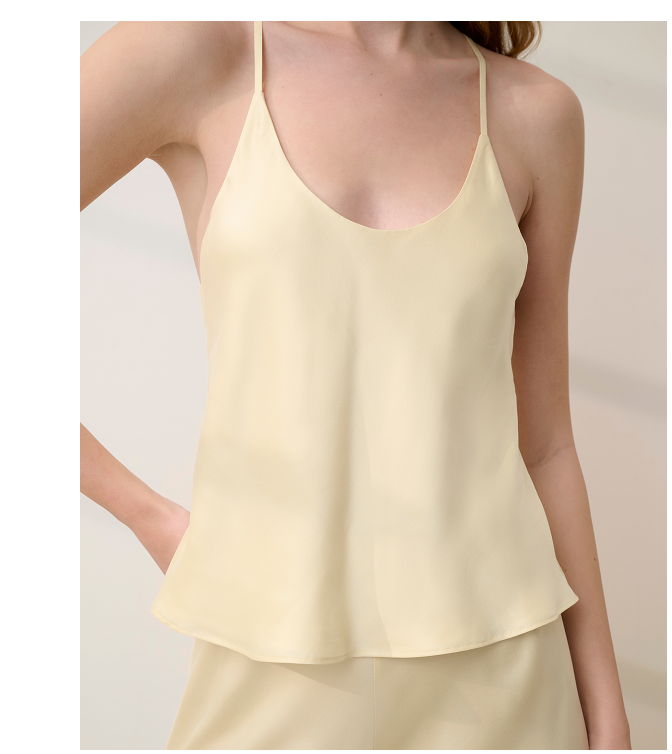 washable silk bias cami pant set 