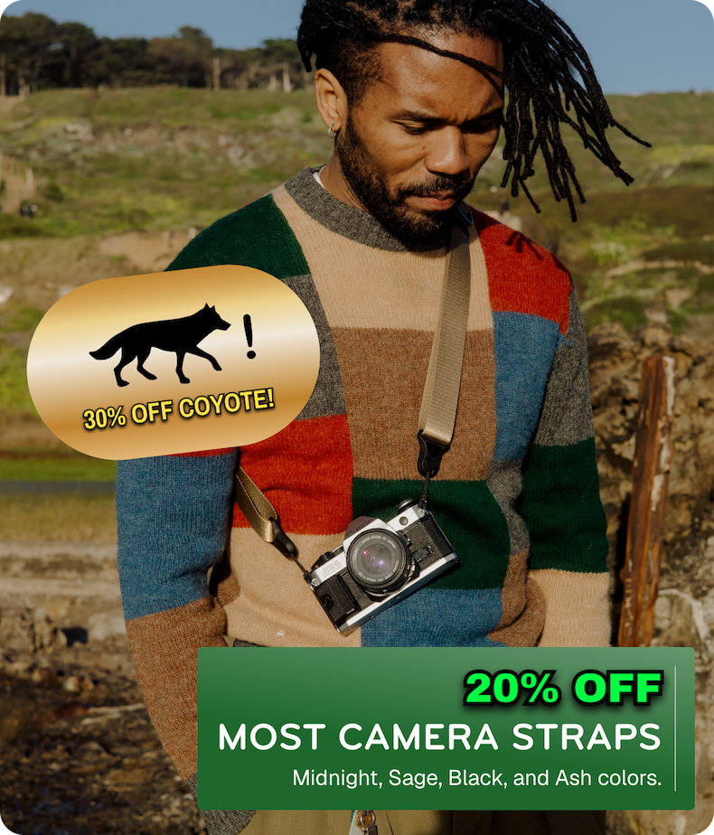 20% off Most Camera Straps