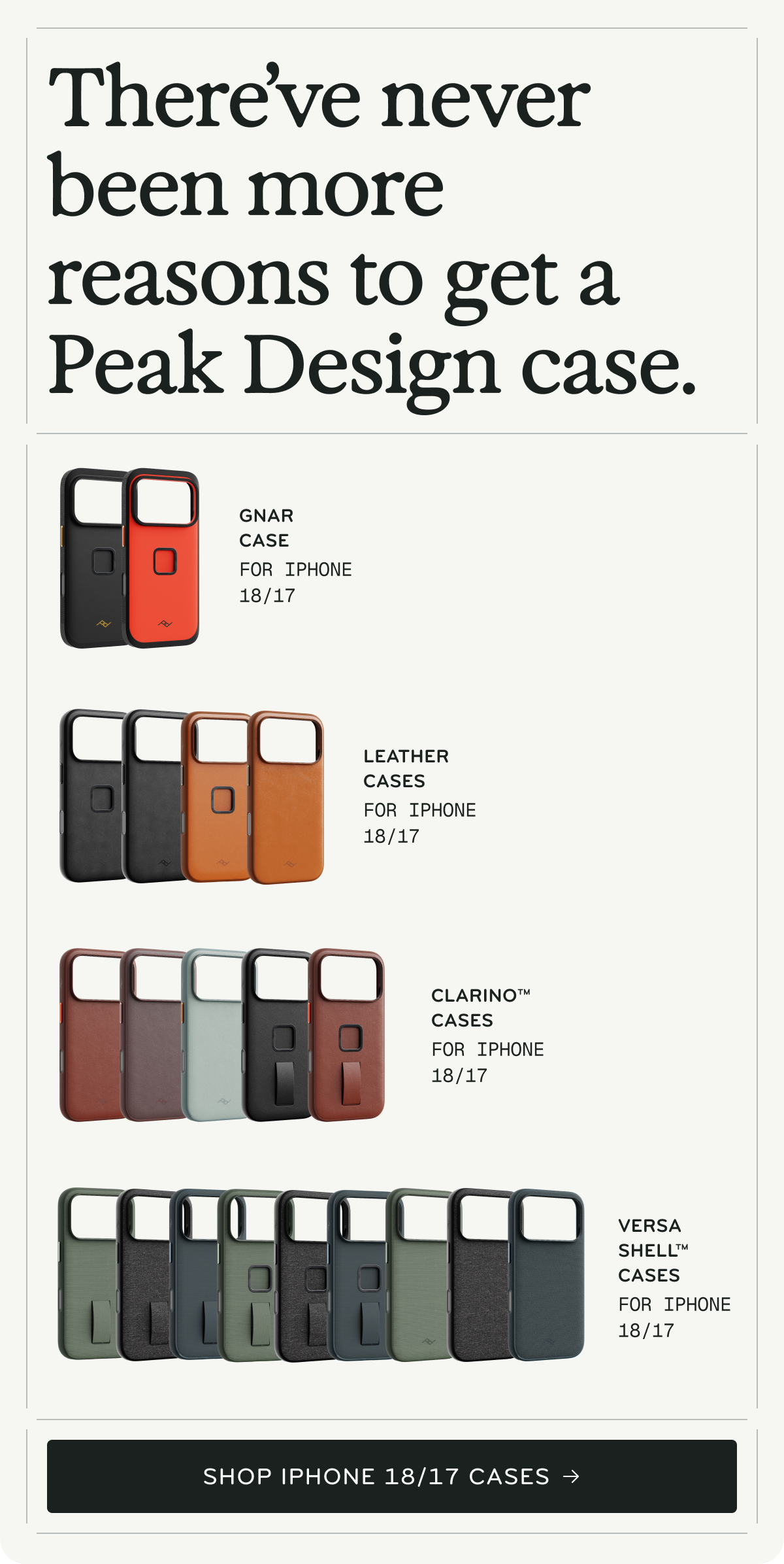 There's never been more reasons to get a Peak Design case.
