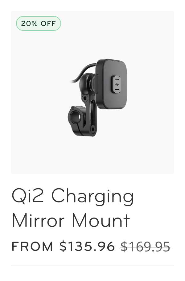 Charging mirror mount
