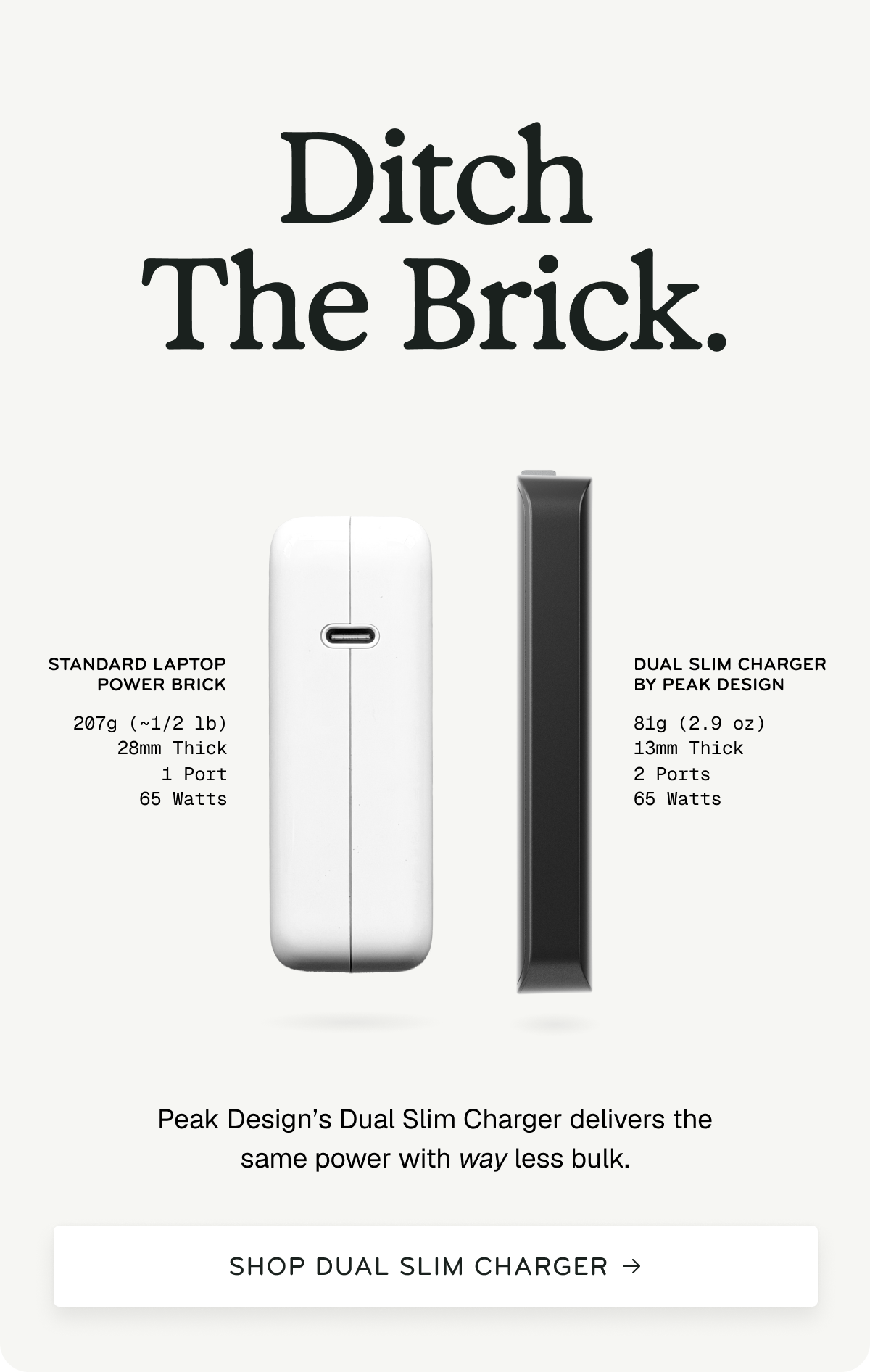 Ditch the Brick: Shop Dual Slim Charger