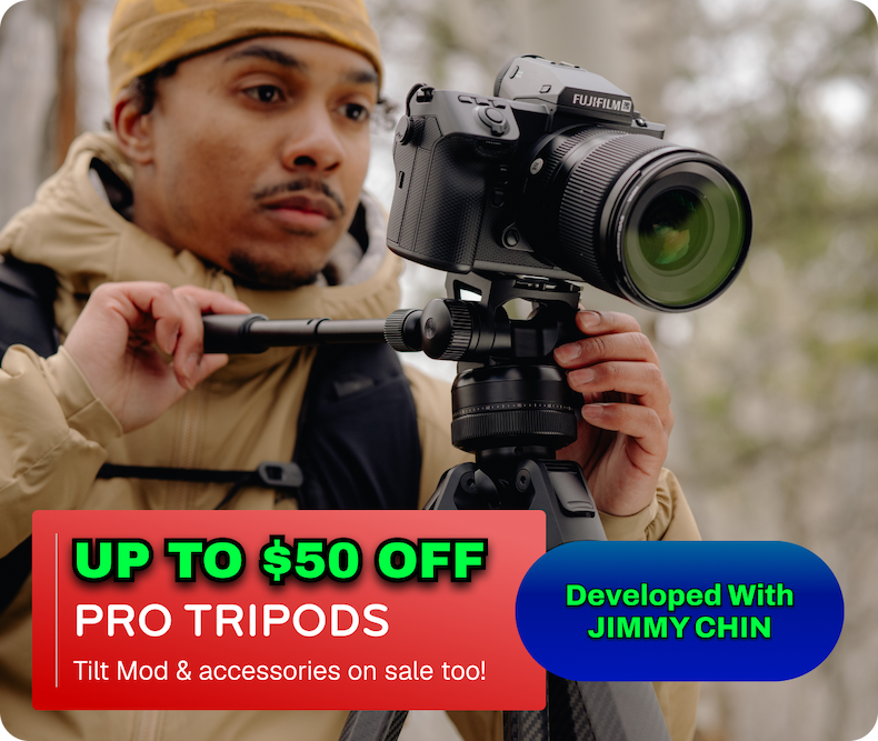 Up to $50 off Pro Tripods