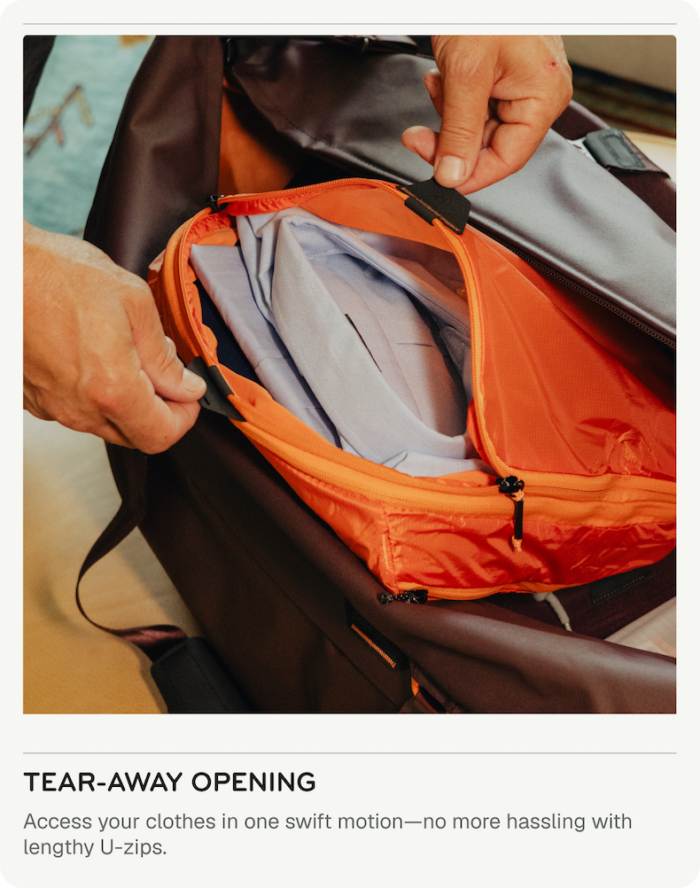 Tear Away Opening