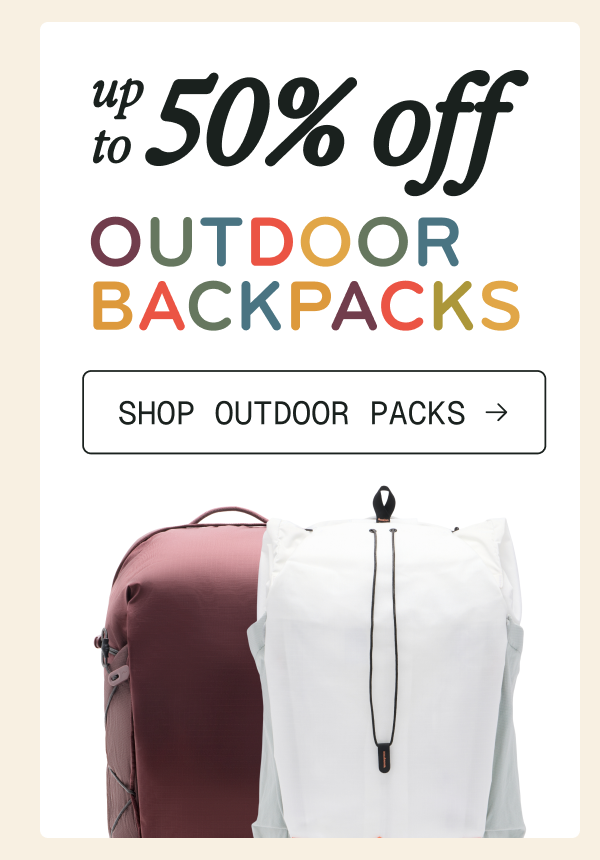 Up to 50% off Outdoor Backpacks
