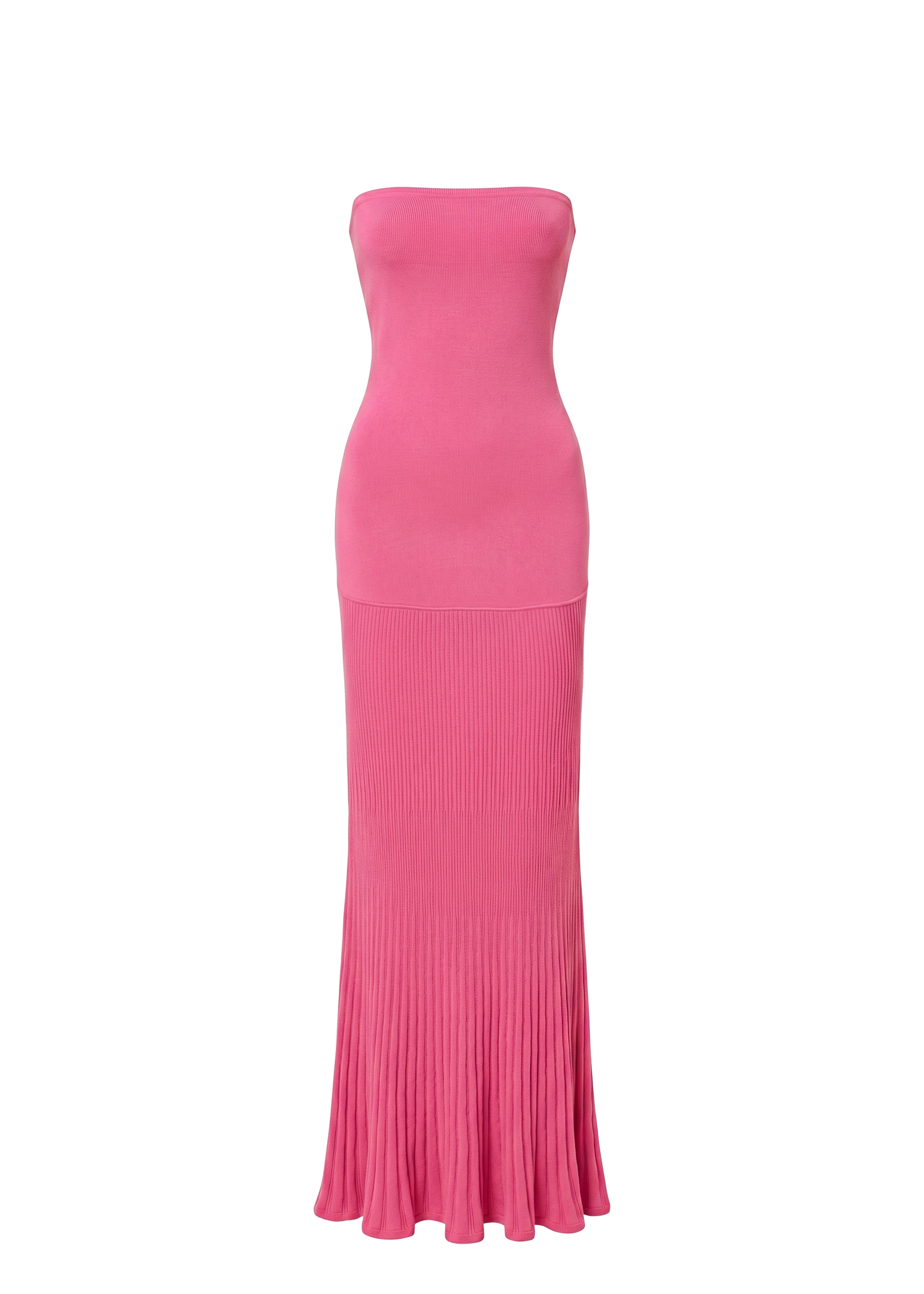 Rose pink strapless dress
