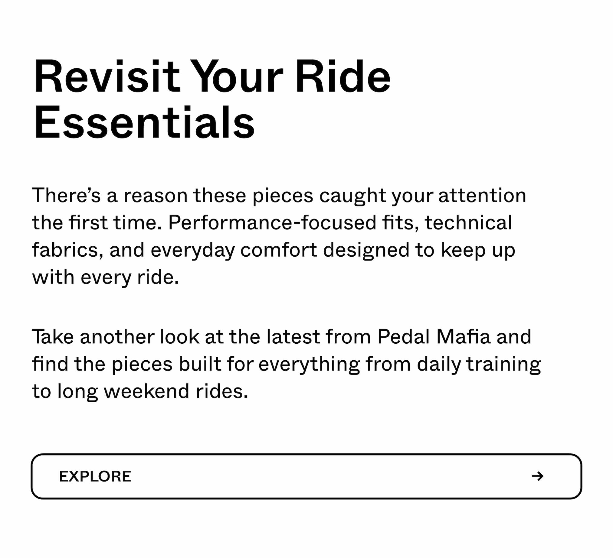 Revisit Your Ride Essentials