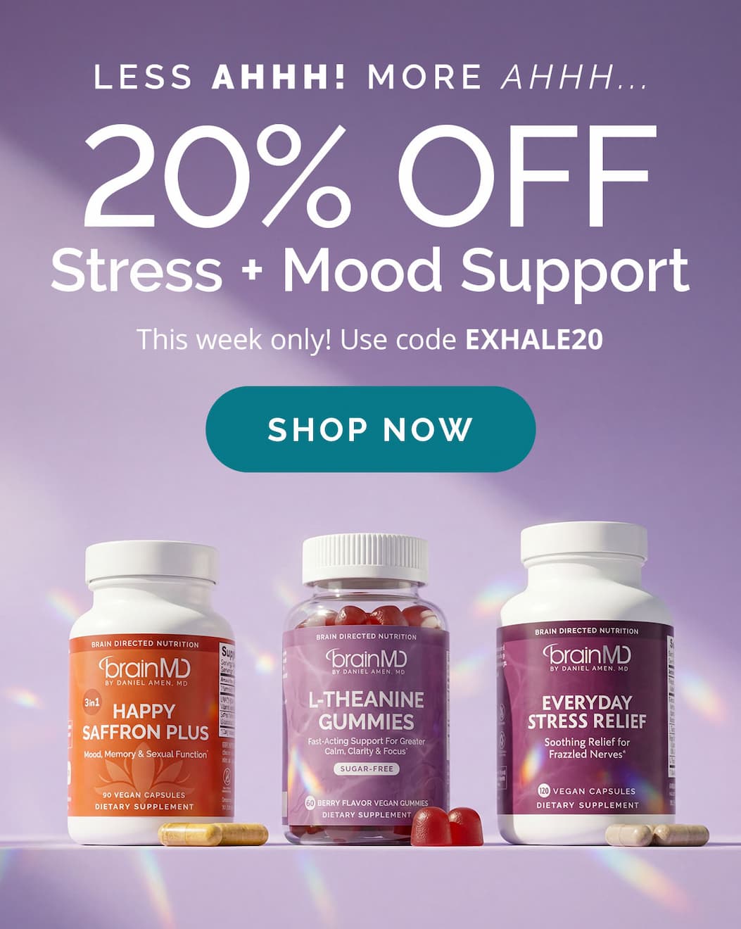 20% OFF Stress + Mood Support with code EXHALE20.