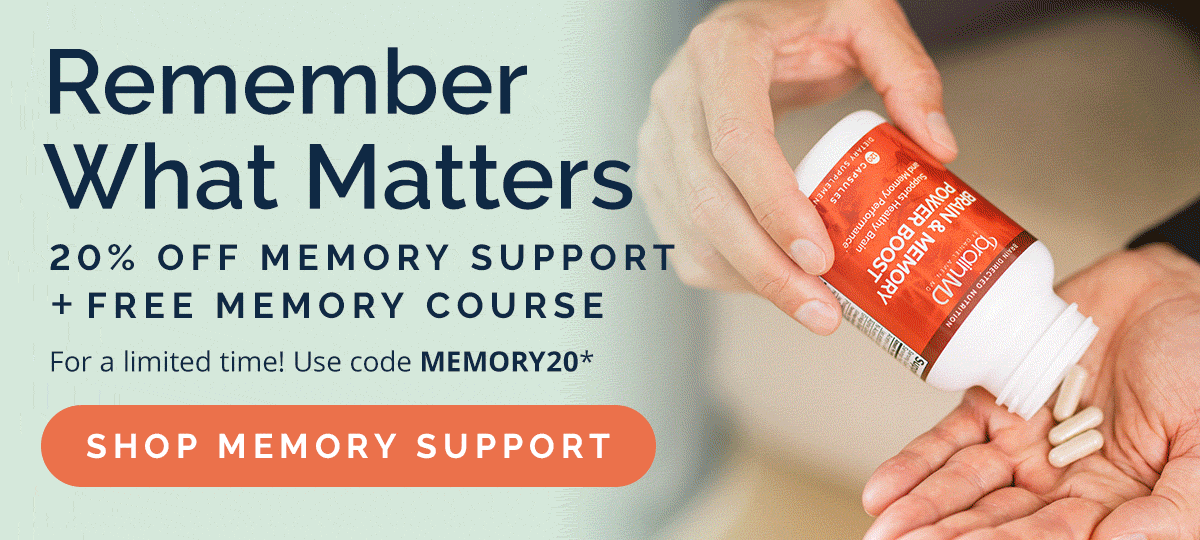 20% off memory support + free memory course. Use code MEMORY20