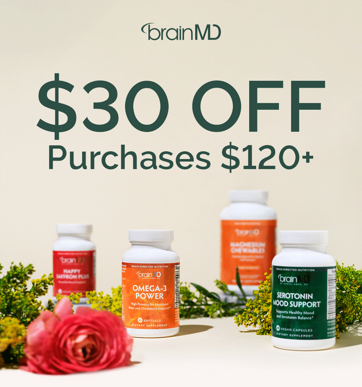 SPRING SALE! $30 OFF $120+