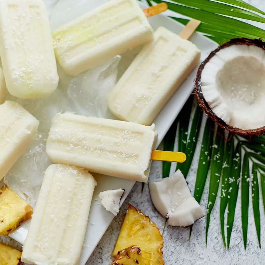 Pineapple Coconut Popsicles