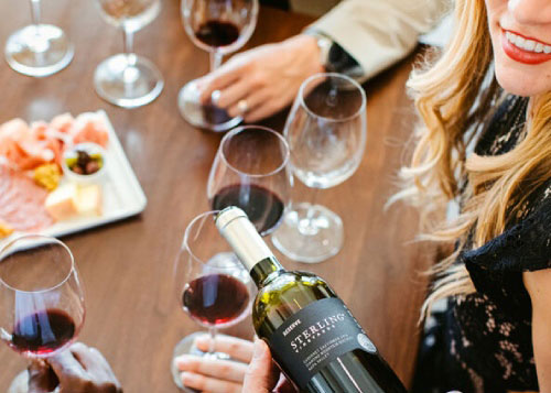 wine tasting experience at Sterling Vineyards
