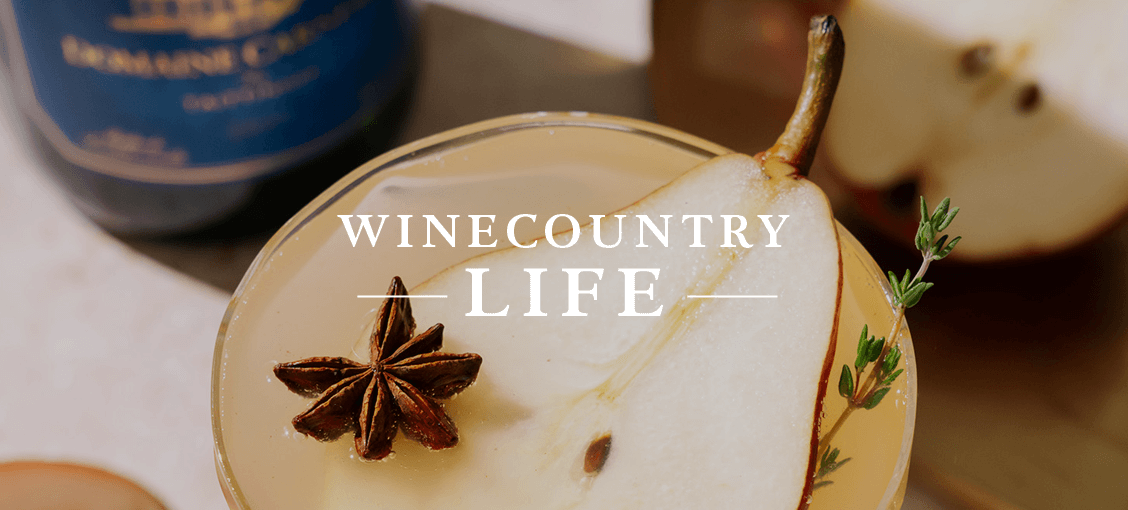 Wine Country Life Header - Spiced Pear Sparkler, Domaine Carneros