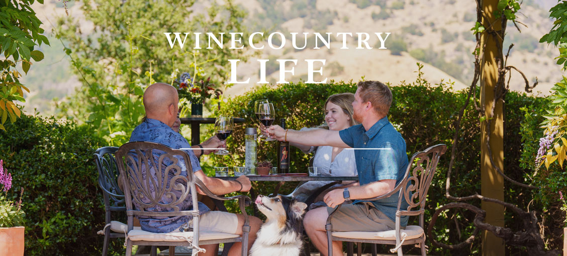 wine tasting in the town of Calistoga, CA