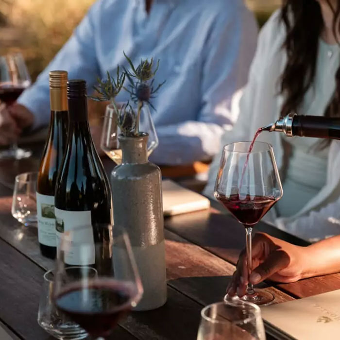 Pinot tasting at MacRostie Winery