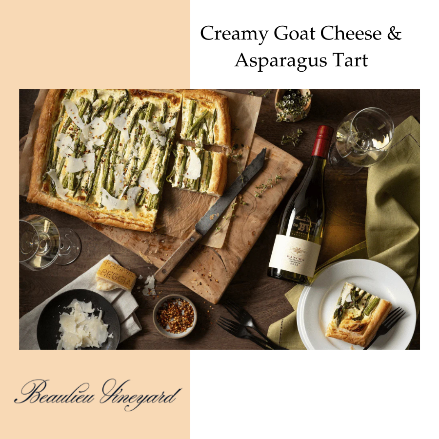 goat cheese and asparagus tart