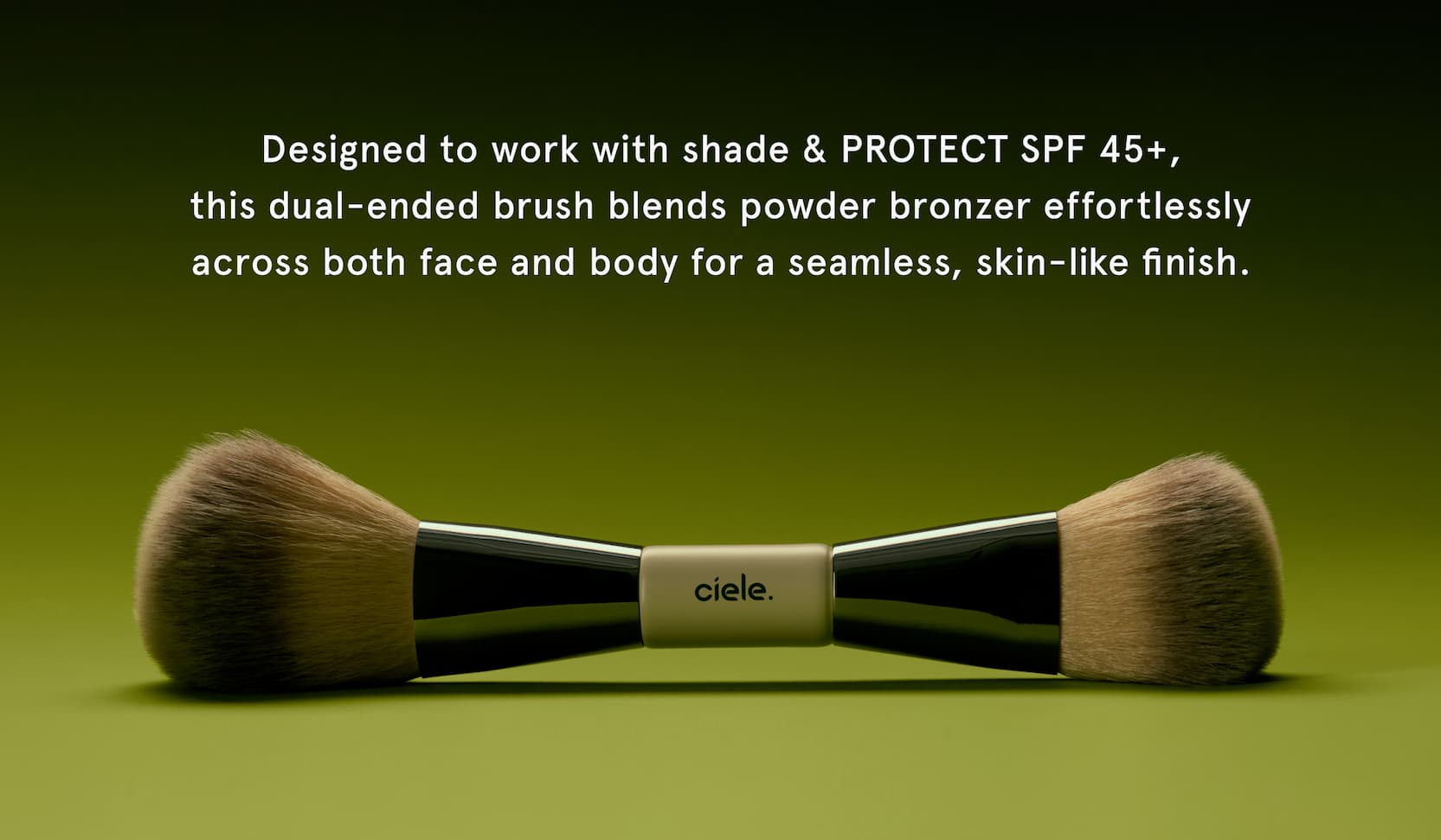 blends powder effortlessly for a skin-like finish