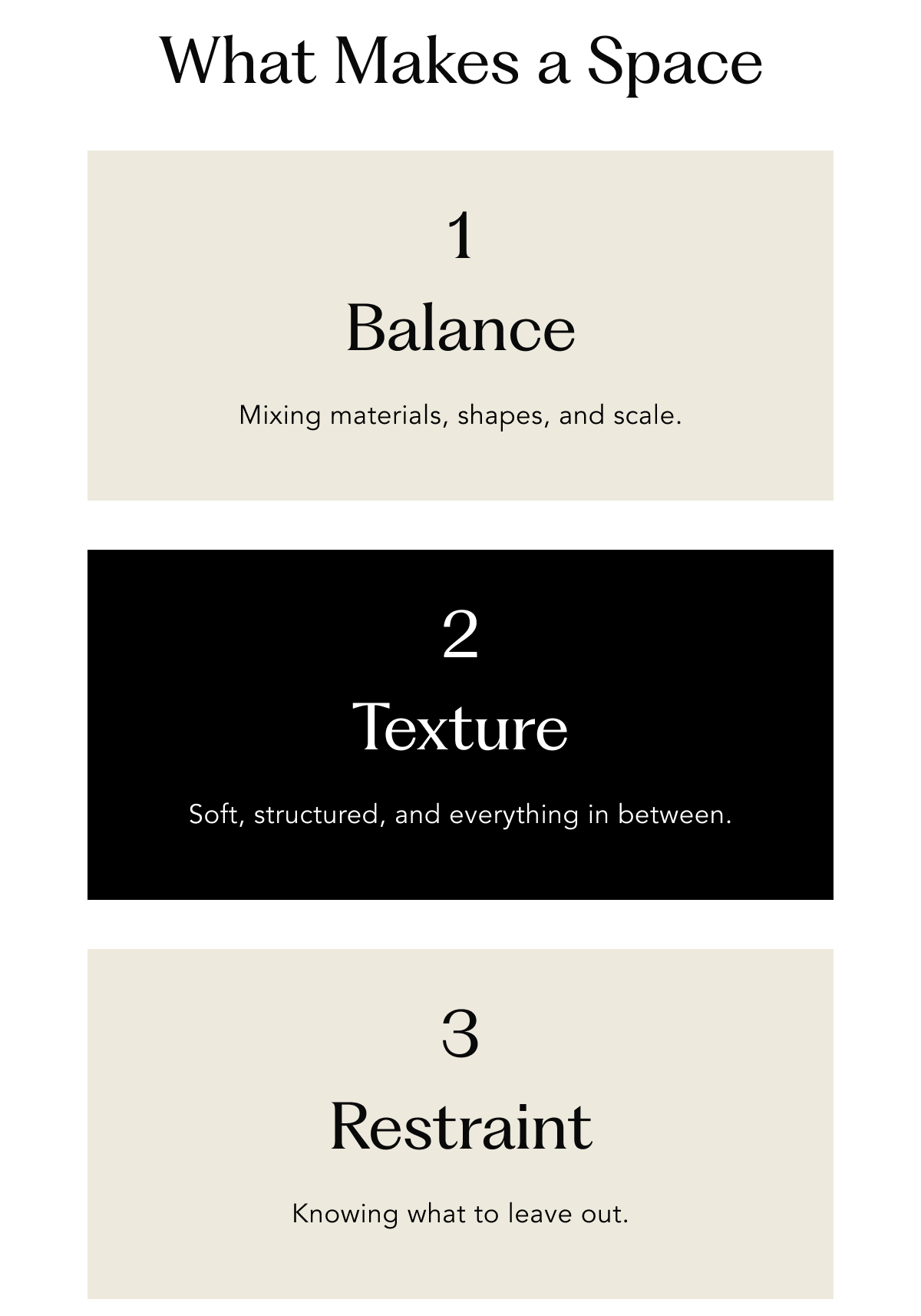 What Makes a Space