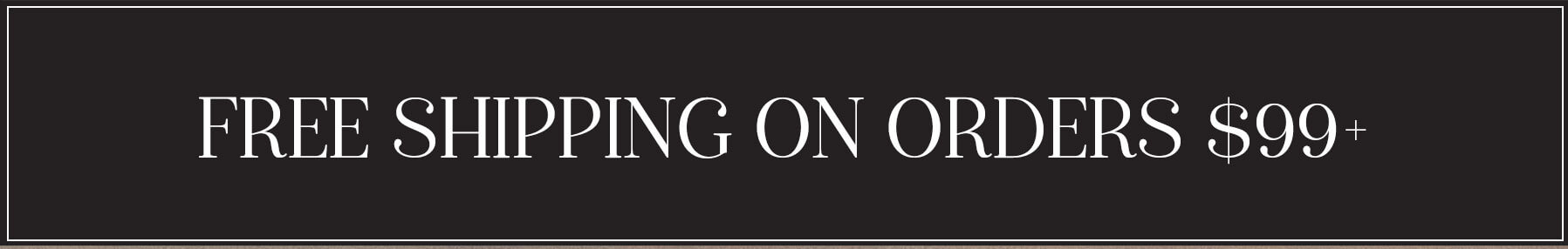 FREE SHIPPING ON ORDERS $99+