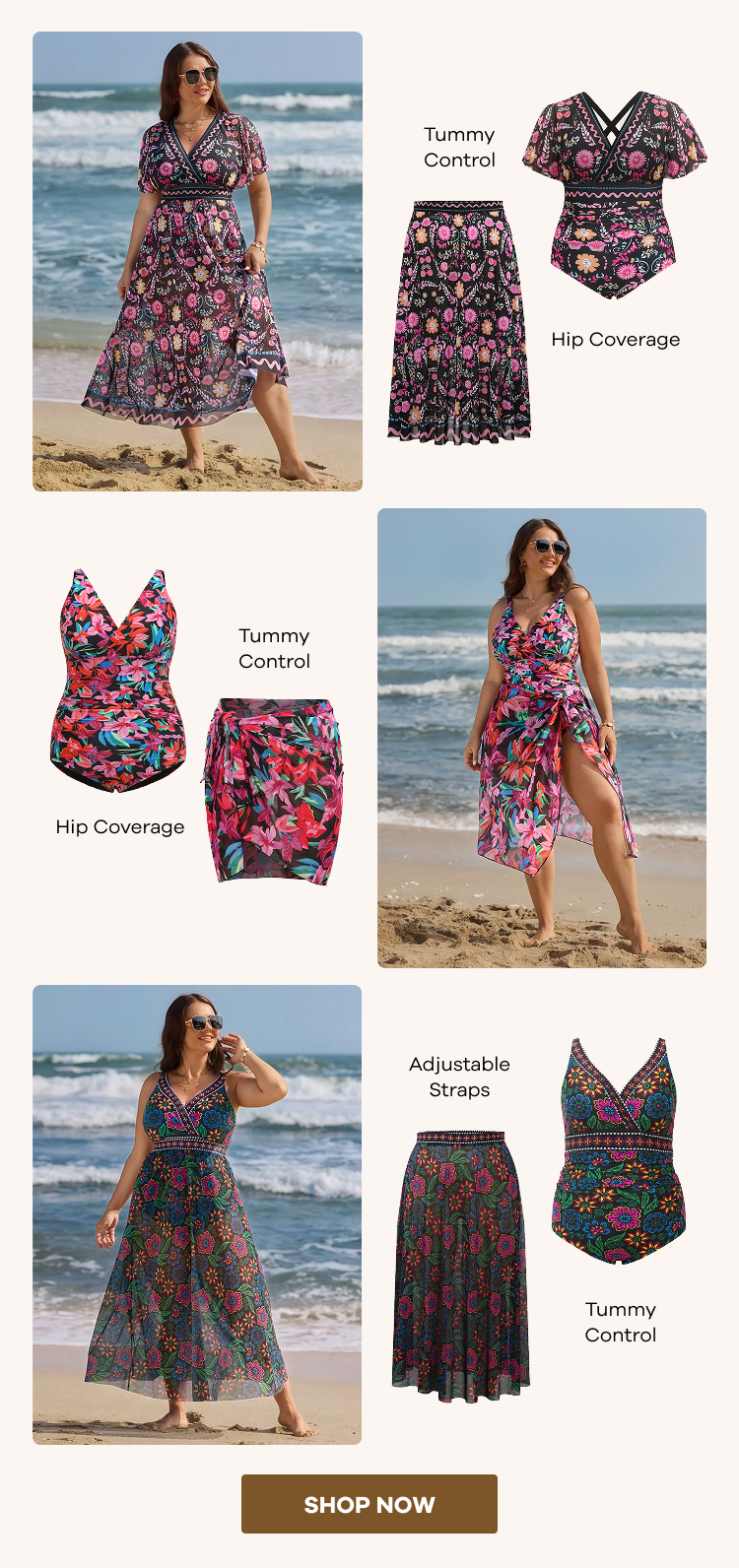 an image of a woman in a bikini top and a bikini bottom with a floral print