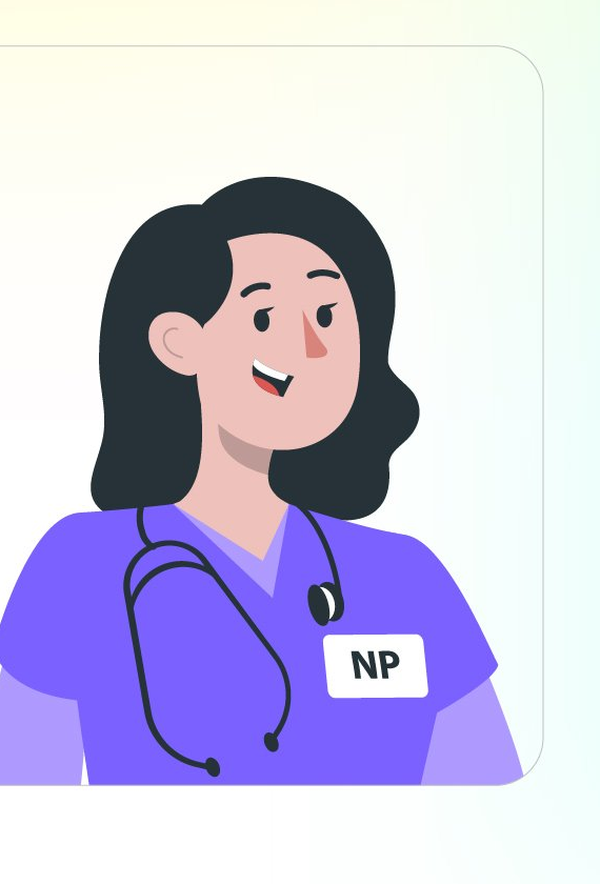 Illustration of a nurse practitioner