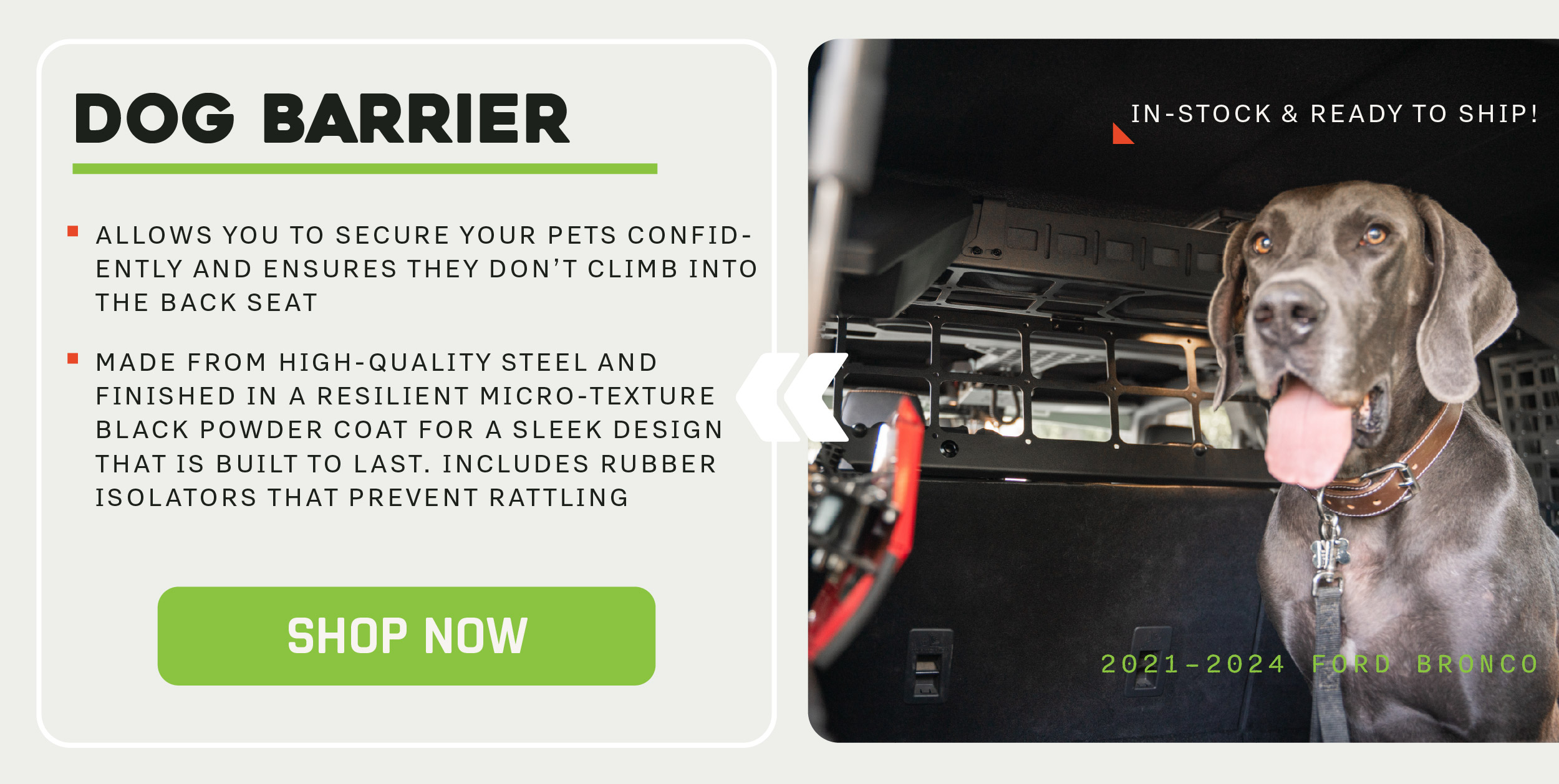 Shop 2021-2024 Ford Bronco | Dog Barrier