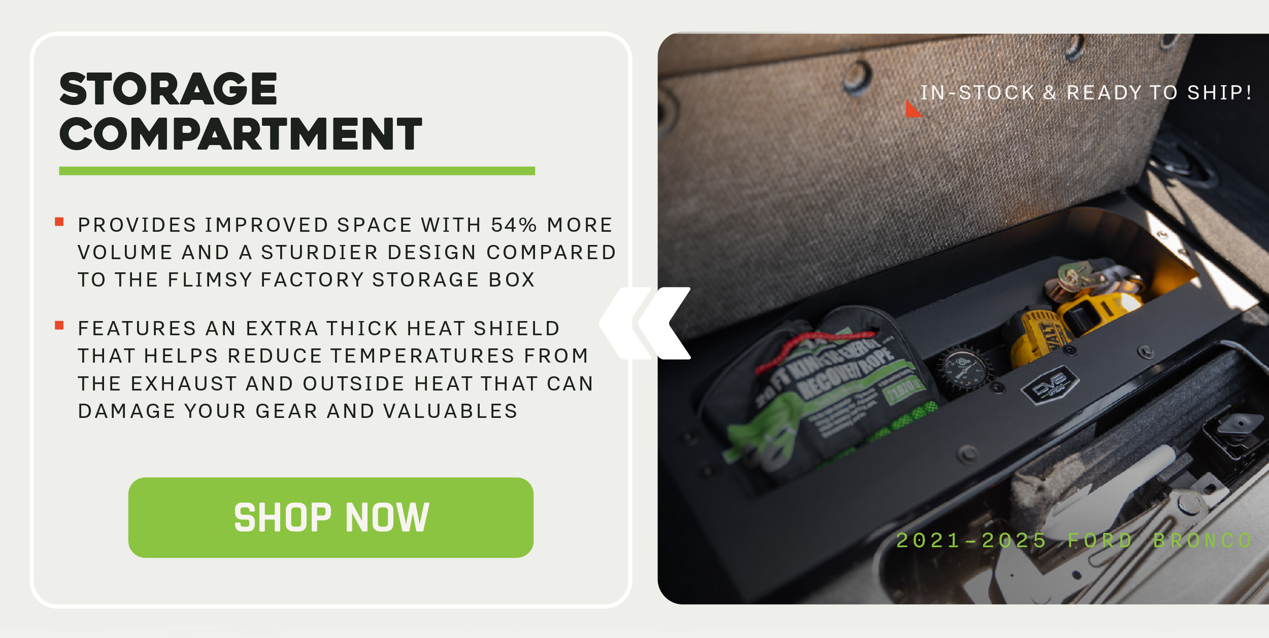 Shop 2021-2025 Ford Bronco | Storage Compartment