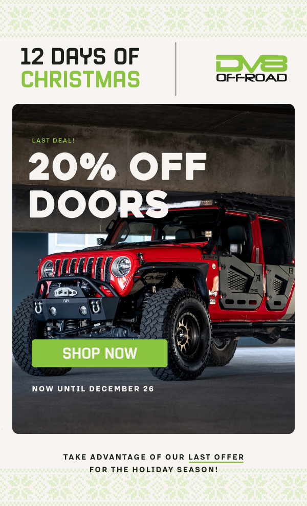 20% Off Doors Now Until December 26