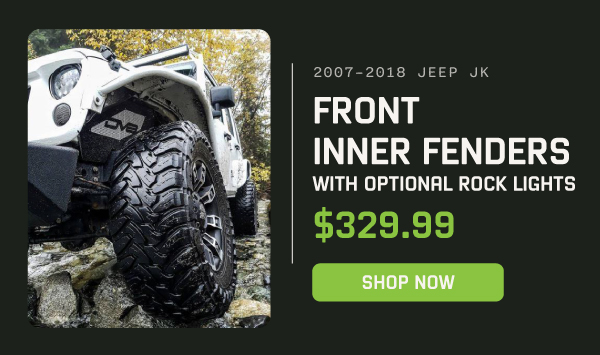 Shop 2007-2018 Jeep JK Front Inner Fenders with Optional Rock Lights