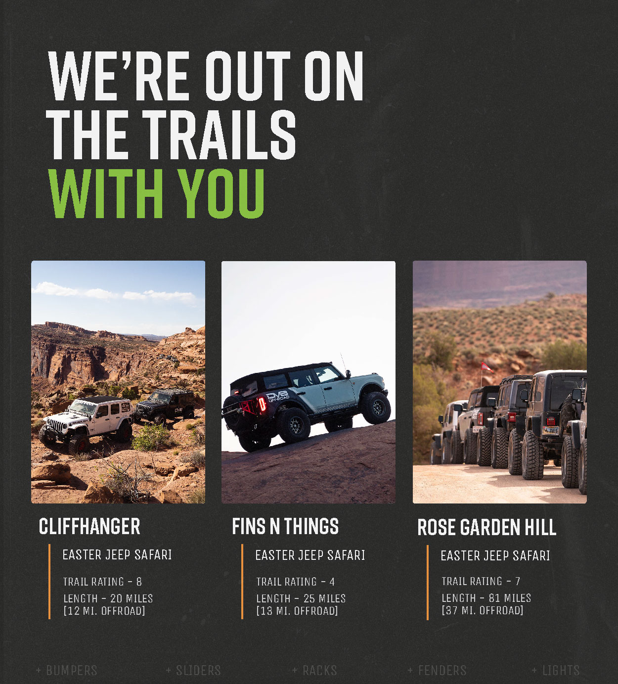 We're out on the trails with you.